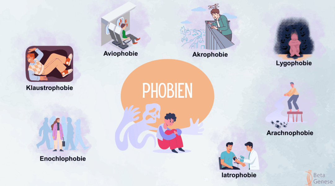 Beta-Grafik-Phobien Illustration verbreiteter Phobien