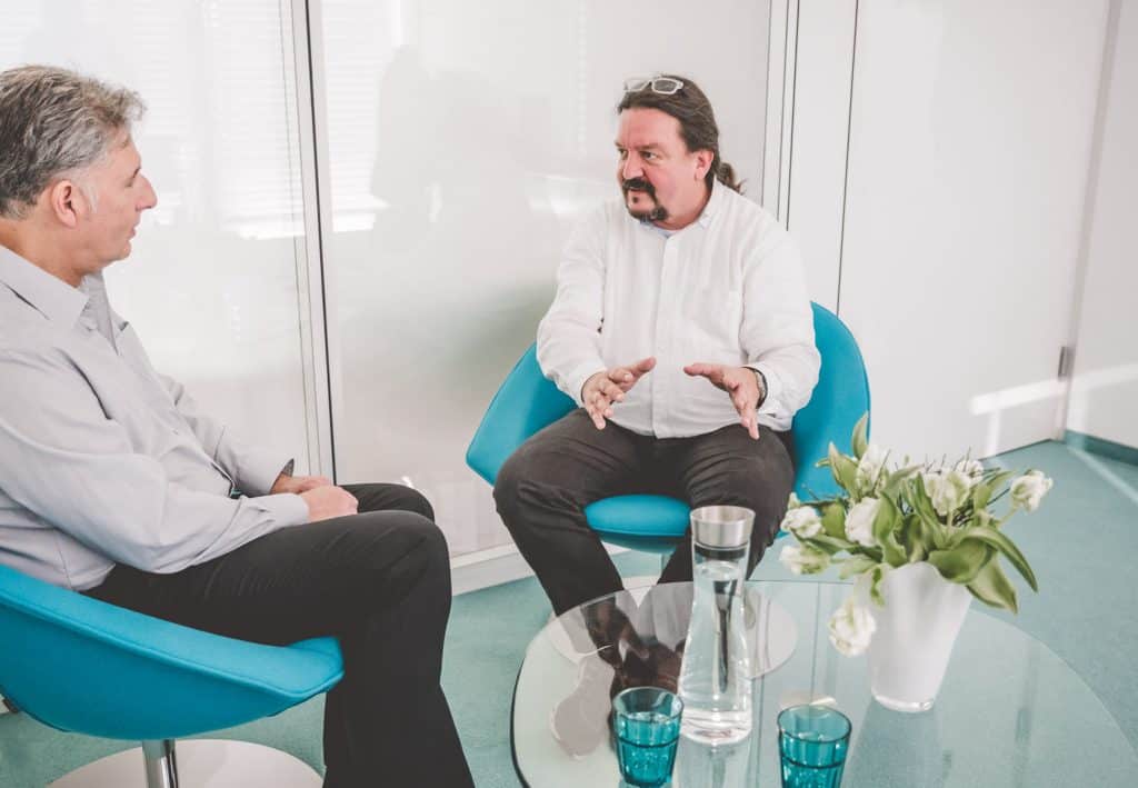 Psychotherapiegespräch als Teil der Burnout Therapie in Bonn