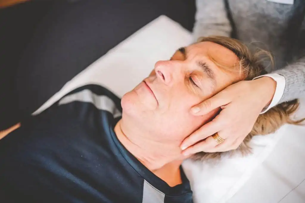 Psychosomatische Schlafstörung wird während einer Therapie behandelt.
