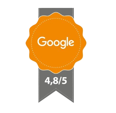 Google Bewertung 4,8 von 5.